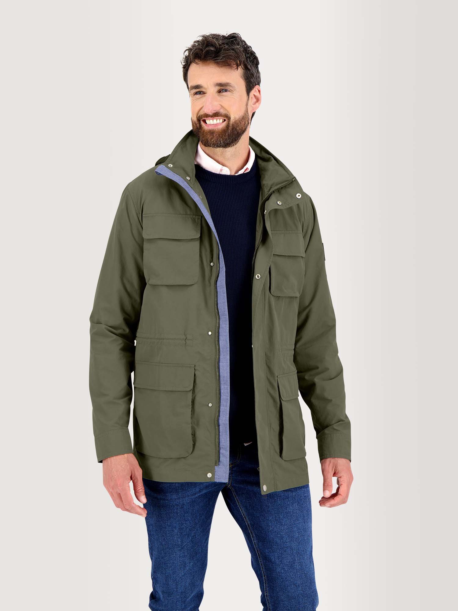 Veste Saharienne Homme Legère & Déperlante Kaki
