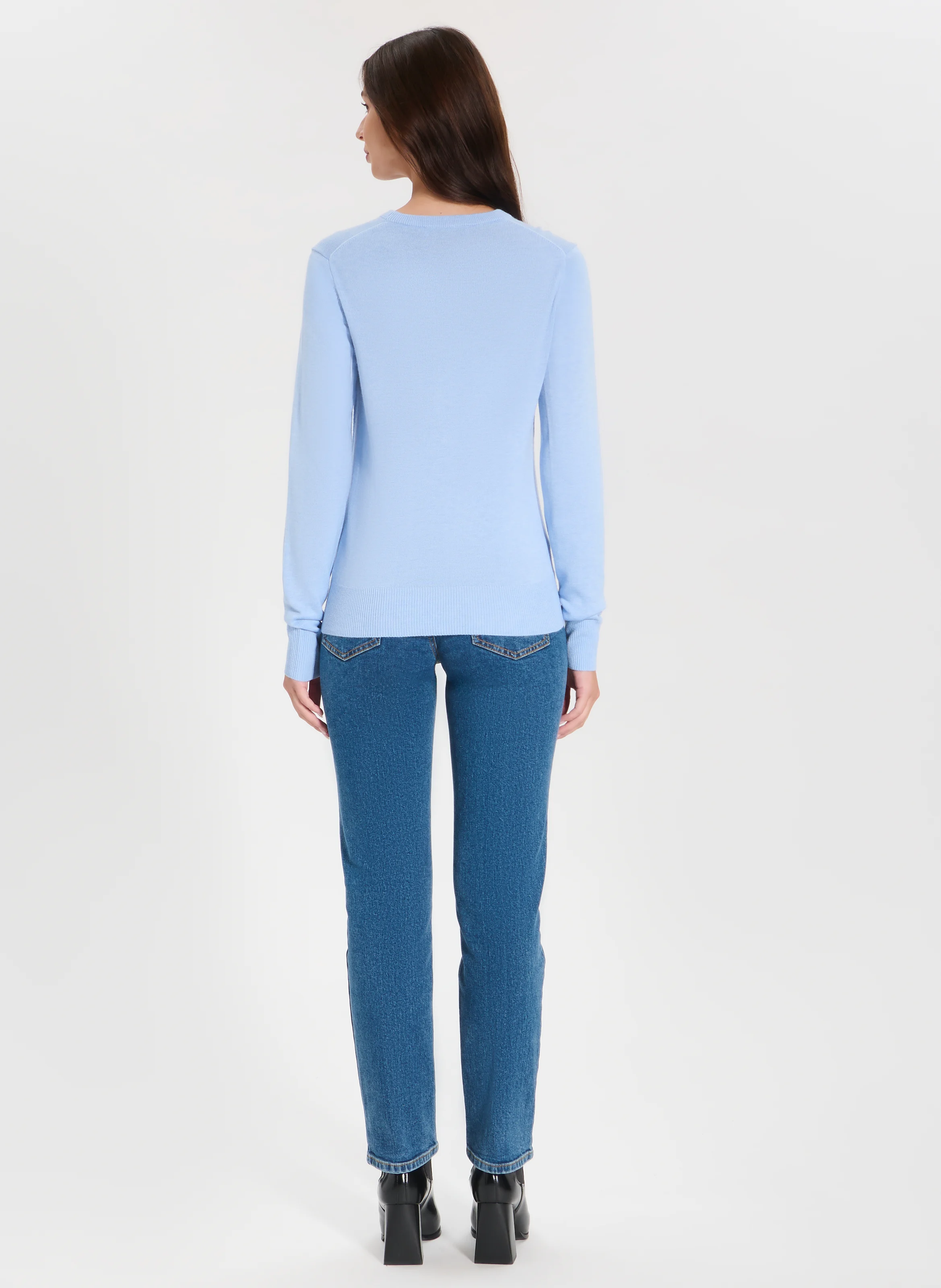 PUCCINO - Pull droit en maille | Bleu