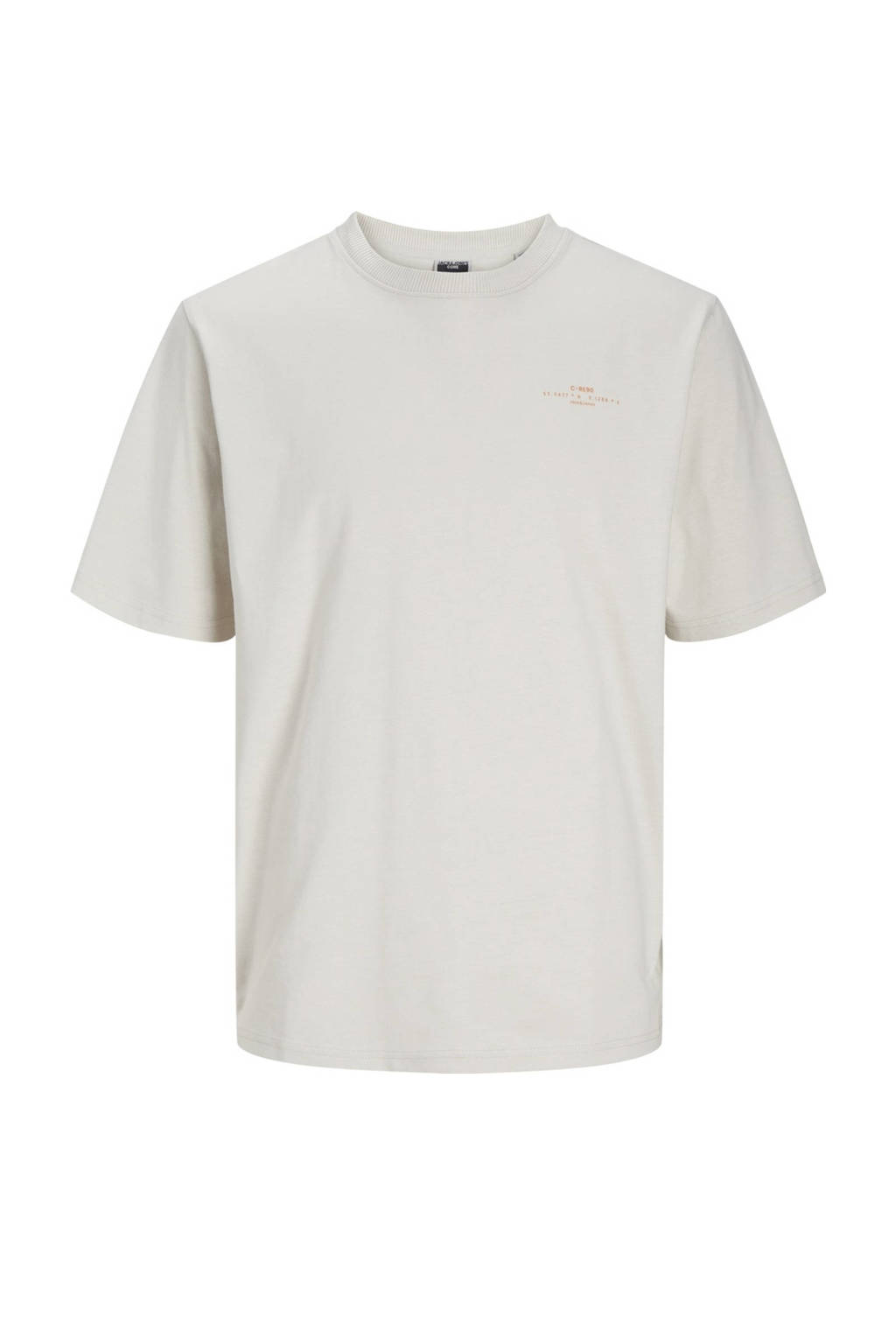 JACK & JONES T-shirt JCOTEXT met backprint offwhite
