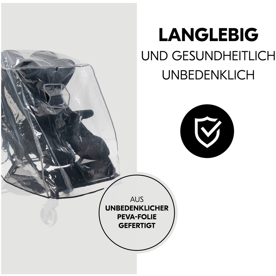 hauck Regenschutz Geschwisterwagen Duo