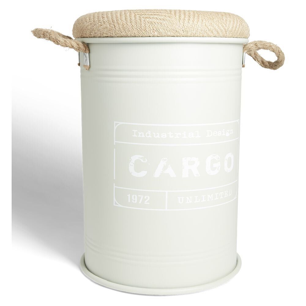 Pouf coffre de rangement moyen modèle Ø34xH49,5cm vert