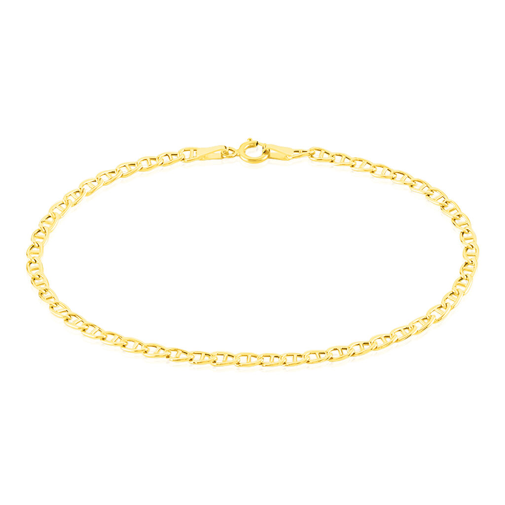 Bracelet Celio Maille Marine Ovale Or Jaune