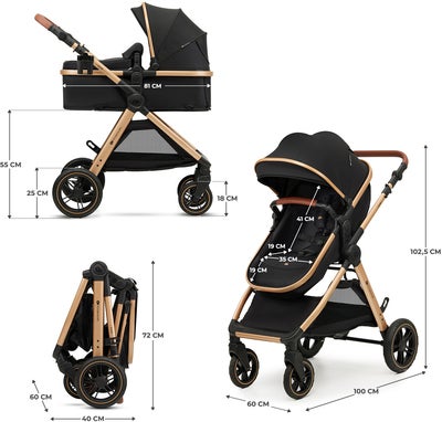Kinderkraft ESME 2-in-1 Duovogn, Pure Black