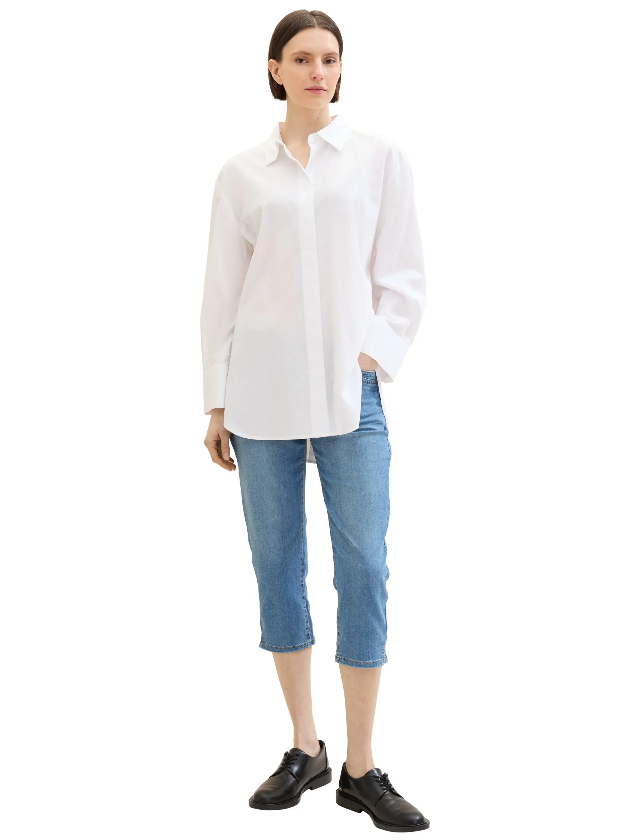 Damen Capri High Waist Jeans 