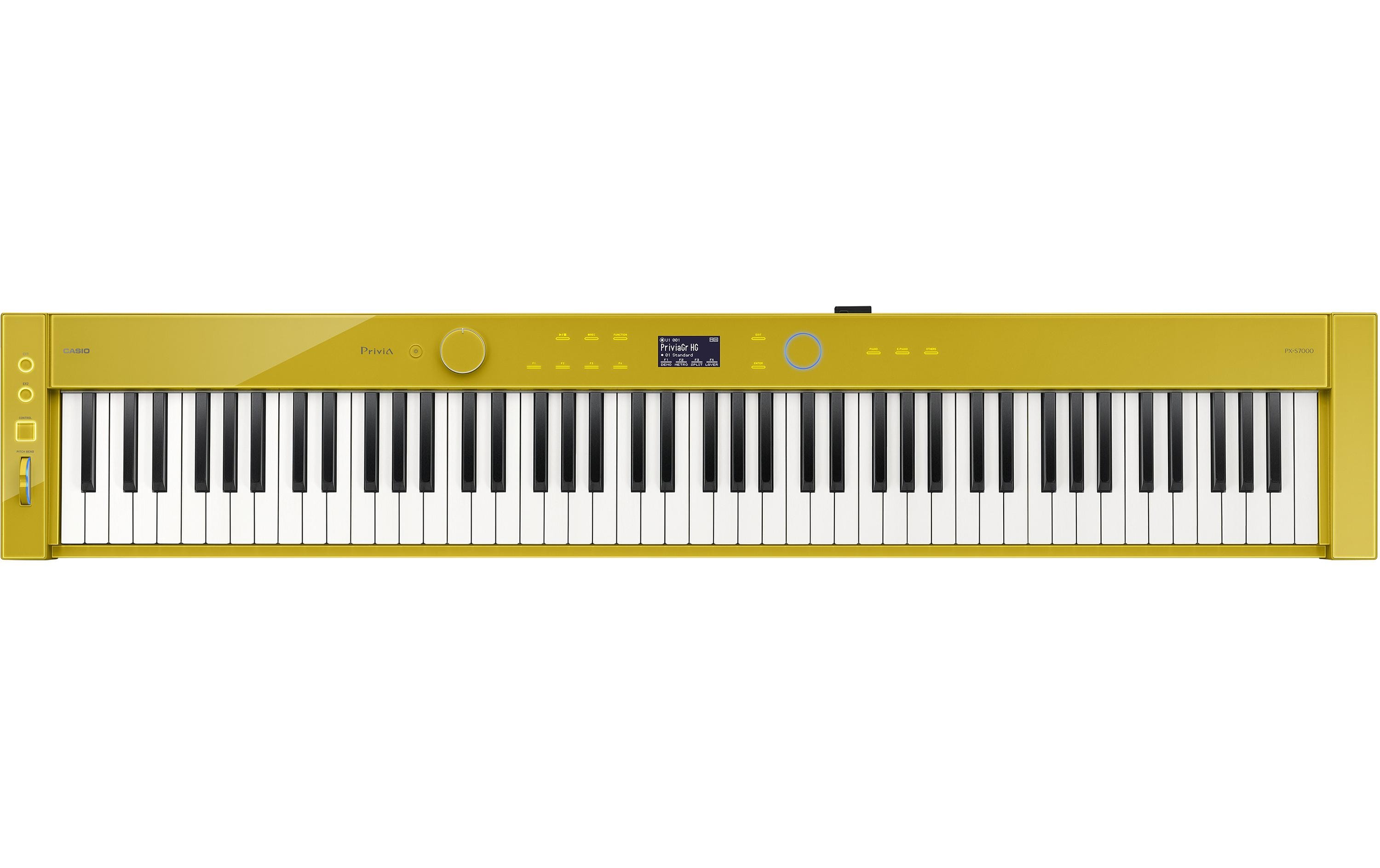 E-Piano Privia PX-S7000 – Harmonious Mustard<br>Digitalpiano mit dem authentischen Anschlag eines Flügels, innovativer Klangtechnologie und beeindruckender Ästhetik