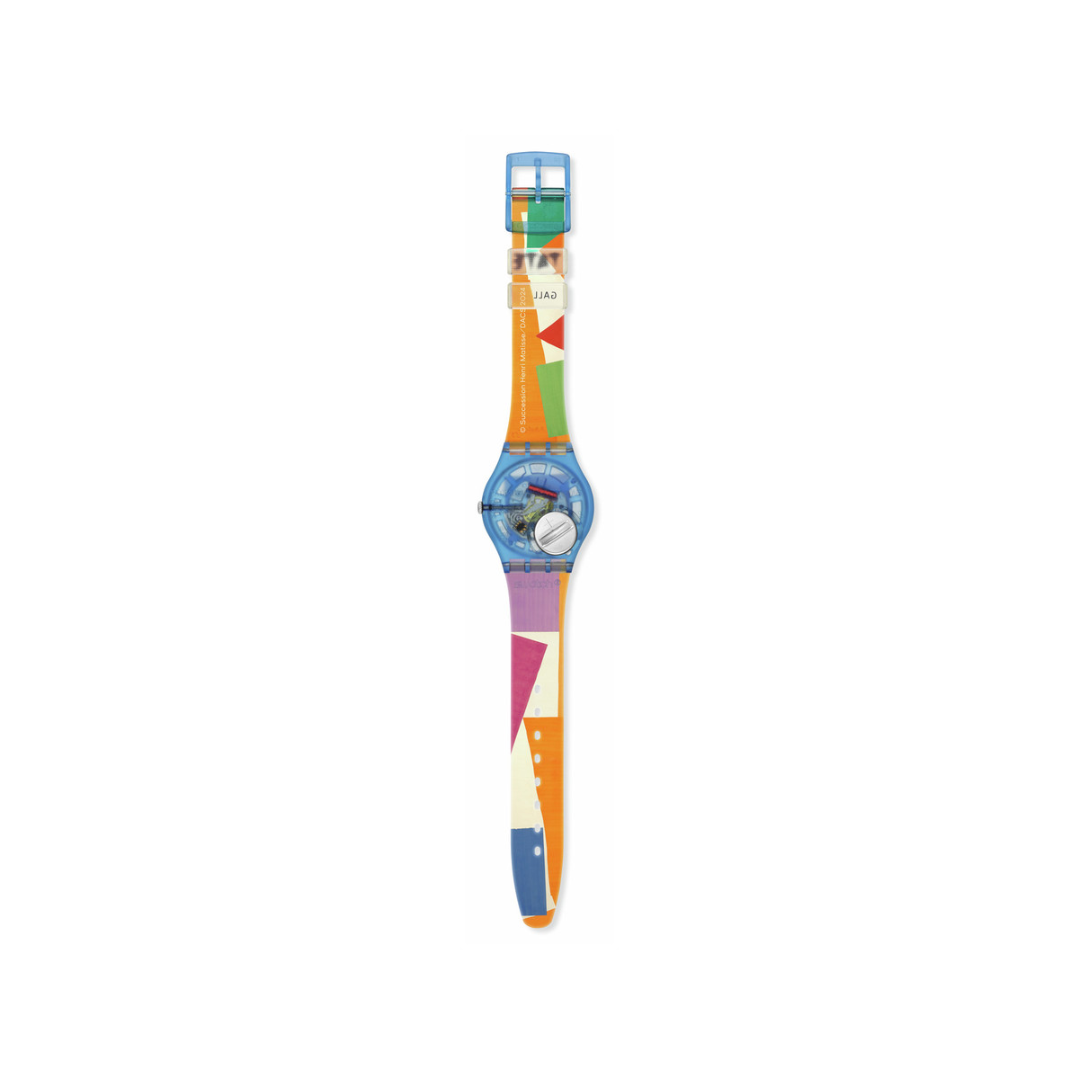 Montre SWATCH Gent biosourced Matisse's snail homme bracelet plastique transparent