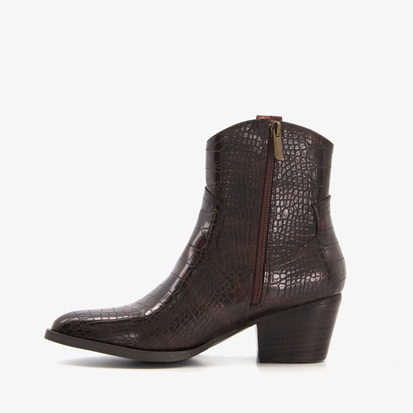 Blue Box dames western laarsjes bruin croco