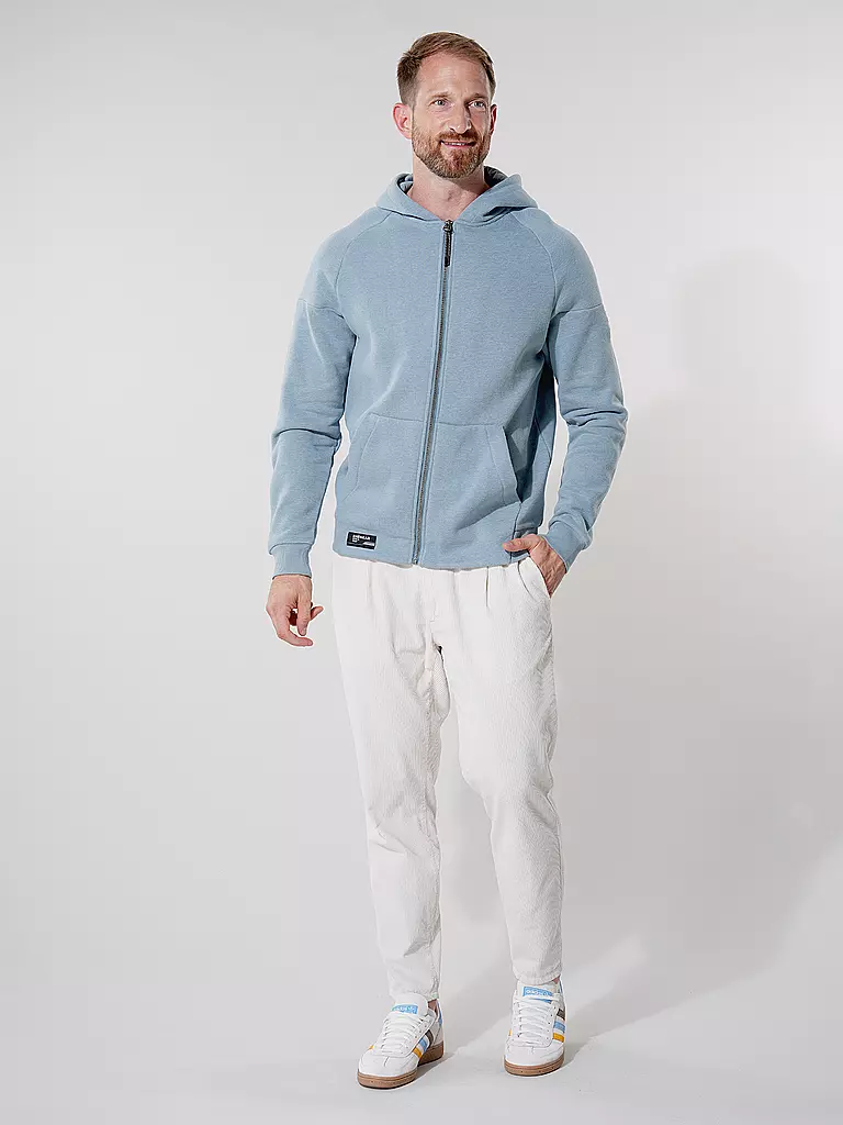 RAGWEAR Sweatjacke ZENWAY hellblau