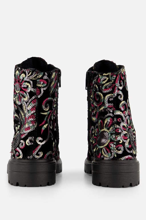 Rieker Veterboots zwart Synthetisch