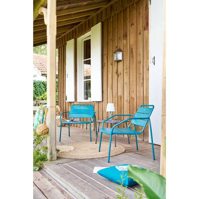 Fauteuil de salon de jardin PHUKET Bleu canard