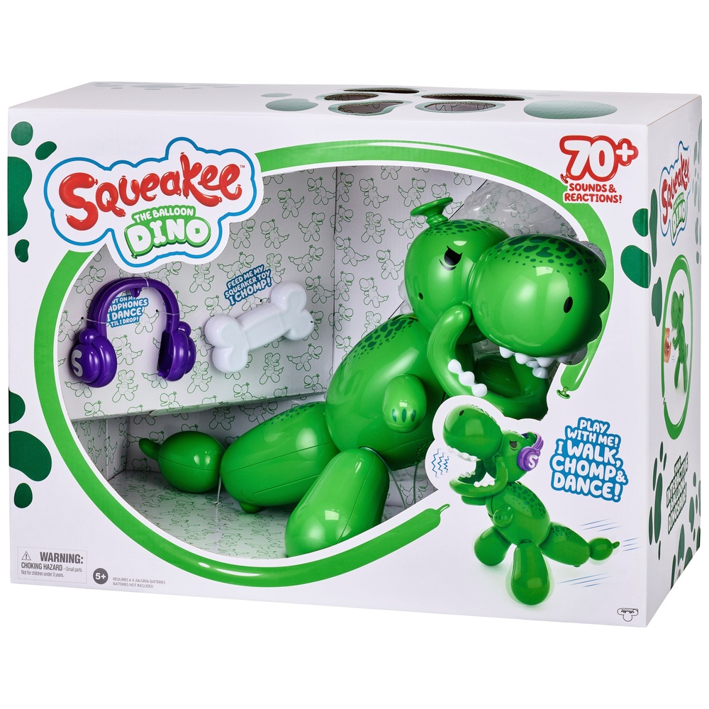 Squeakee, der interaktive Ballon-Dino