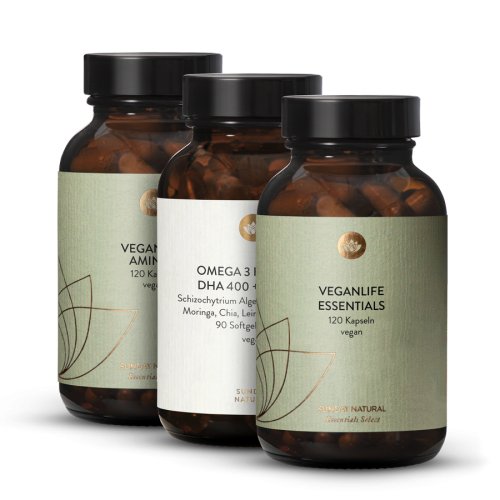 Sunday Natural Products  Veganlife Essentials + Amino+ + Omega 3 Set