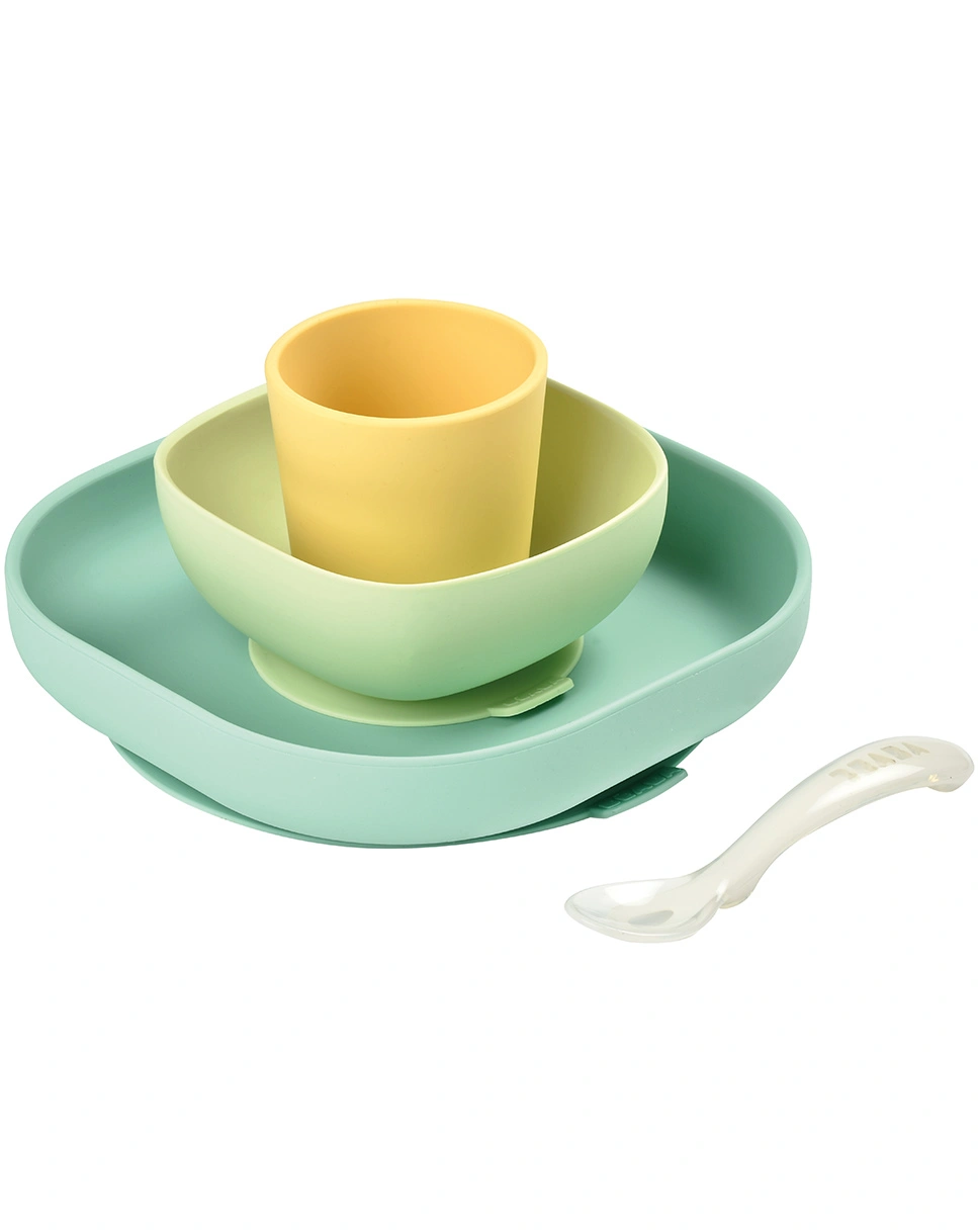 Silikon-Geschirrset BIG MEAL 4-teilig in yellow