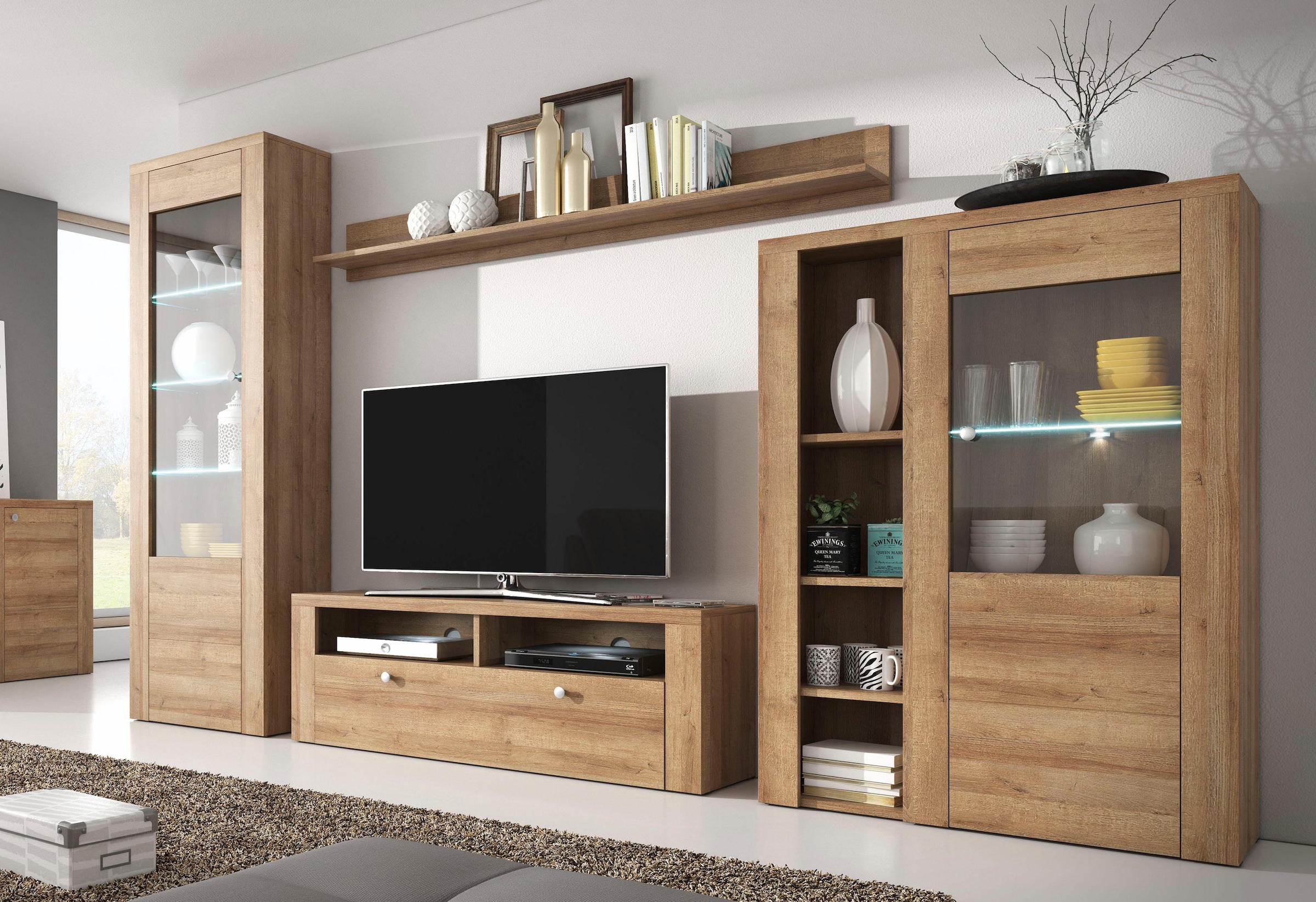 Home affaire Wohnwand »Larona, Anbauwand, Set 4 Teilig« Set, 4 Stk. tlg.