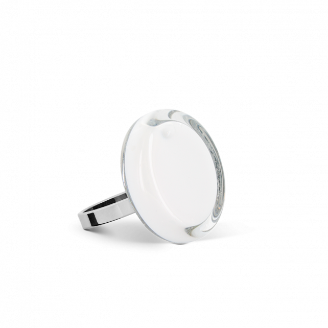 Bague en verre soufflée - Cachou Nano Milk