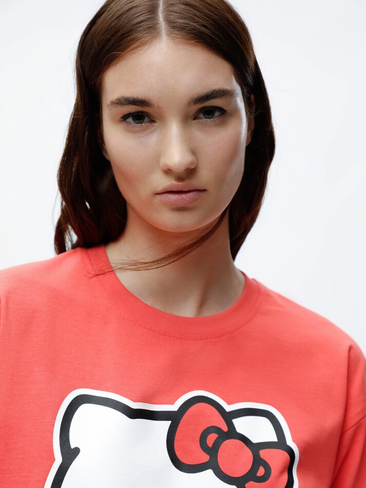 Camiseta estampada Hello Kitty ©Sanrio - Vermelha