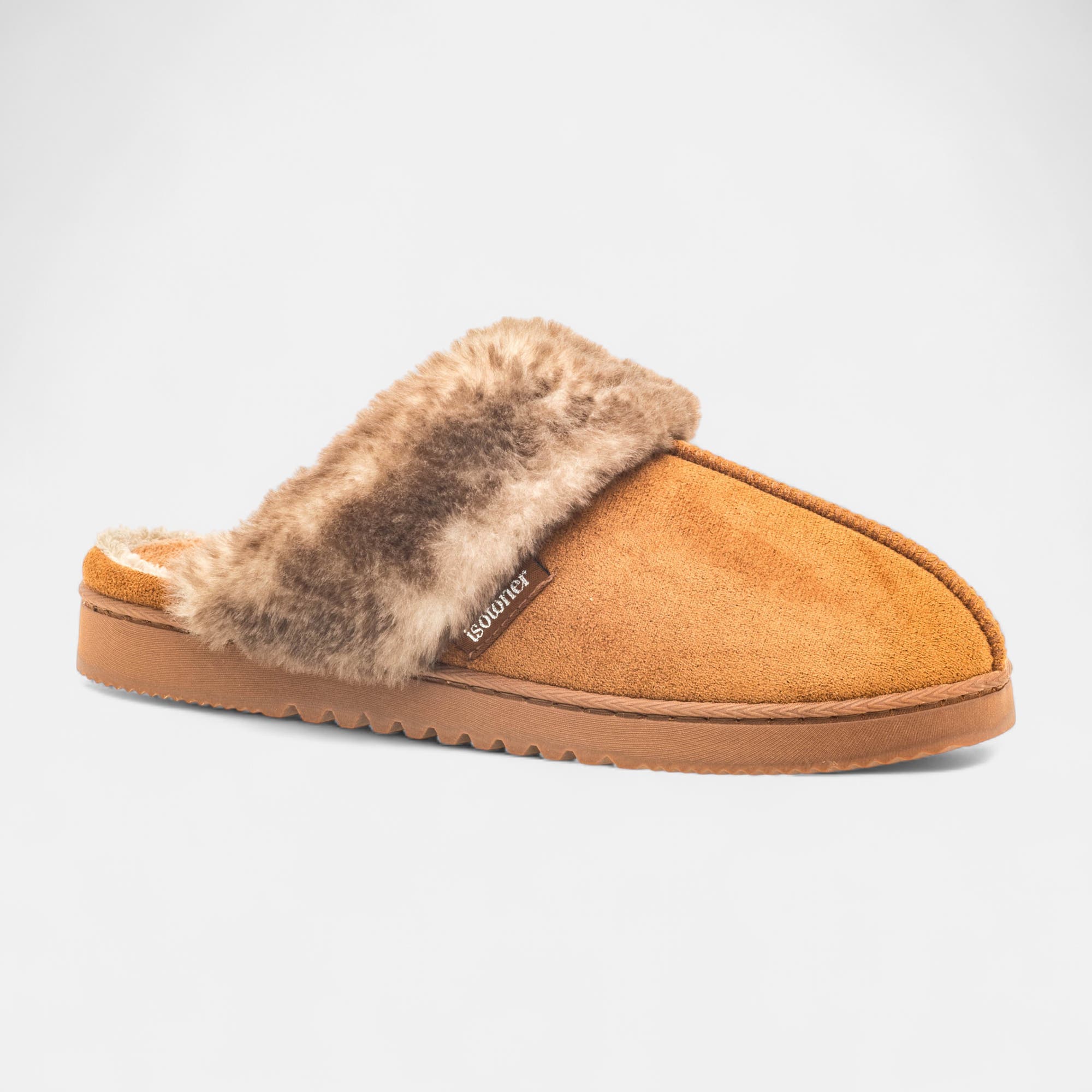 Pantoufles mules Femme cognac