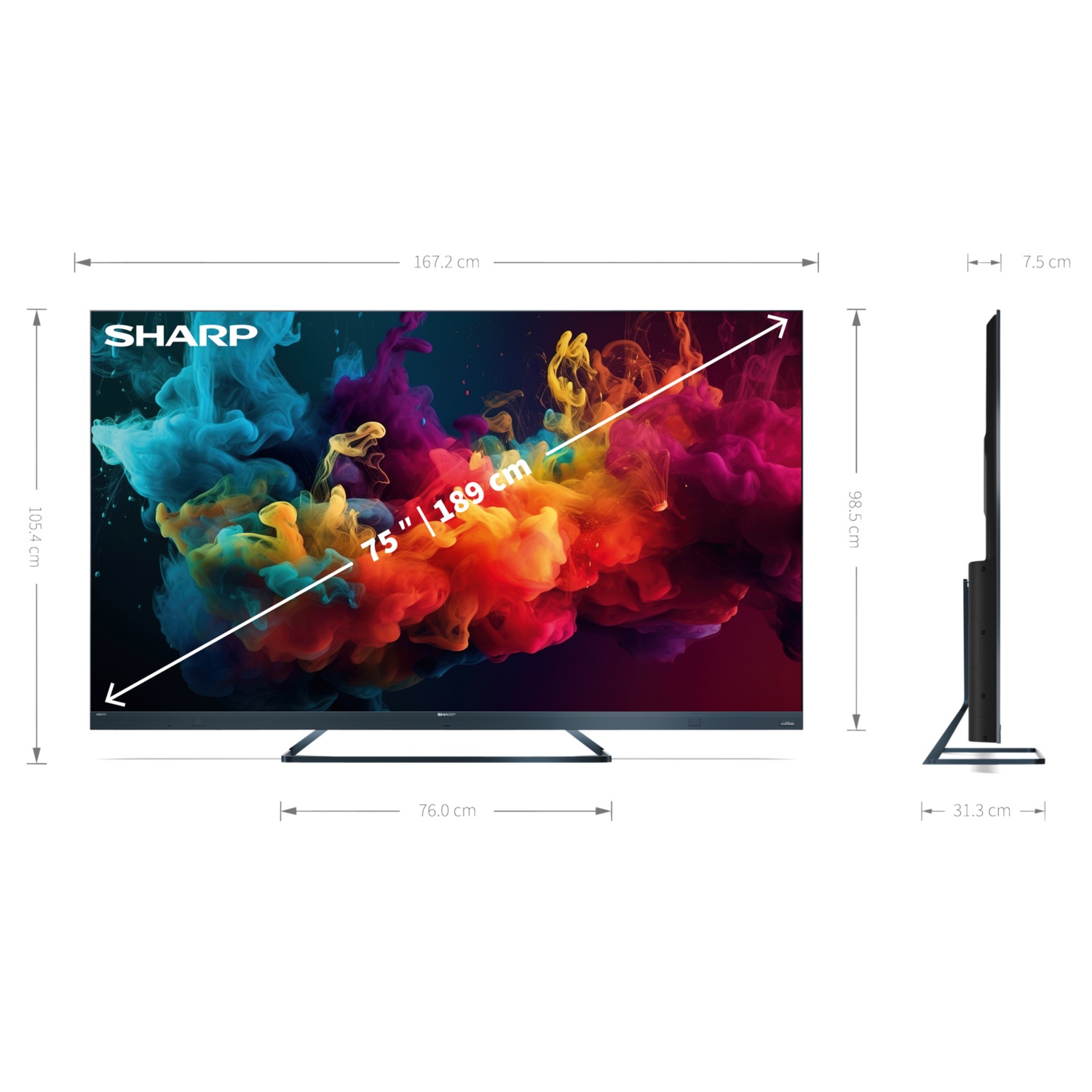 SHARP  4K Ultra HD 144Hz QLED Google Smart-TV™ 189 cm (75“) FQ5EG