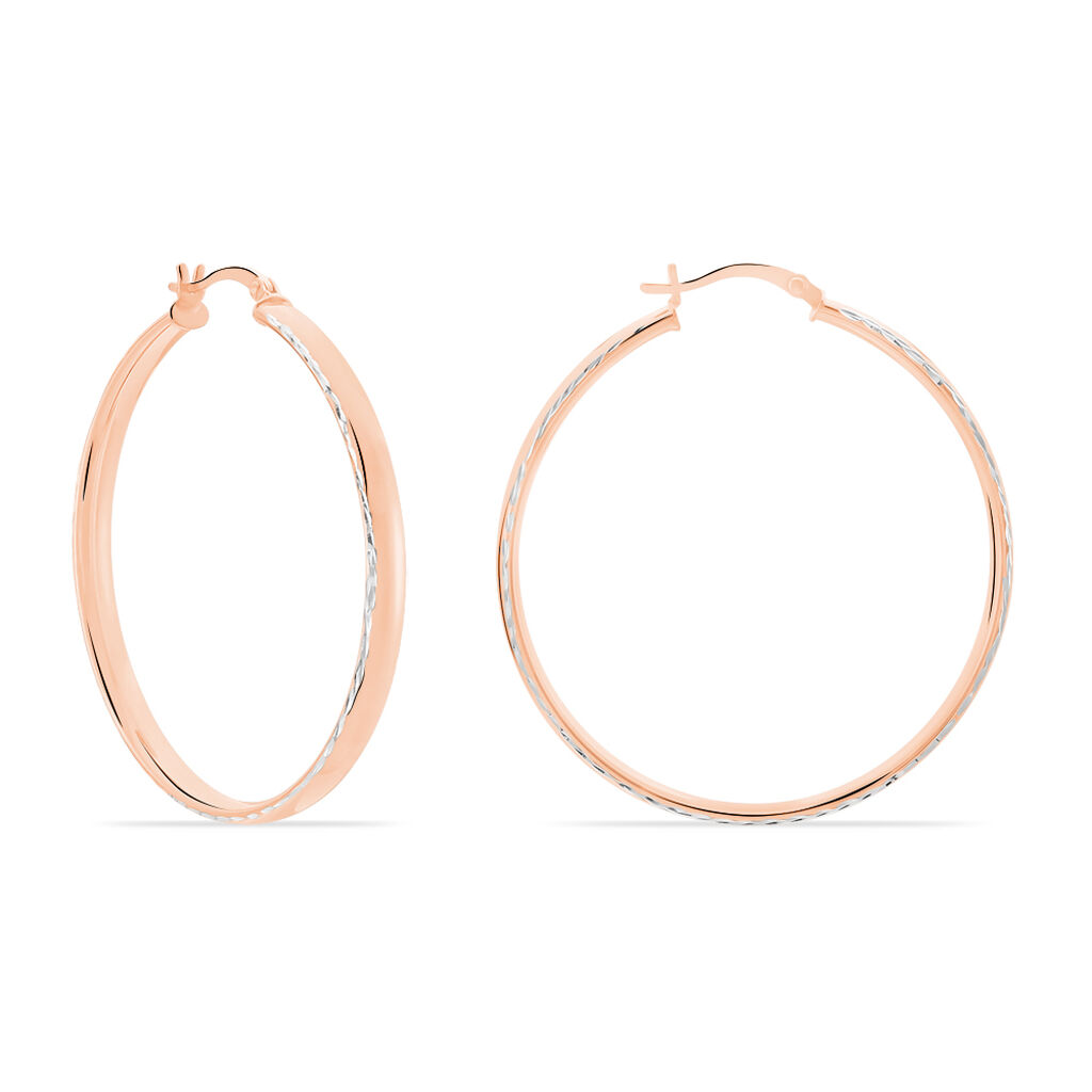 Créoles Argent Rose Ava