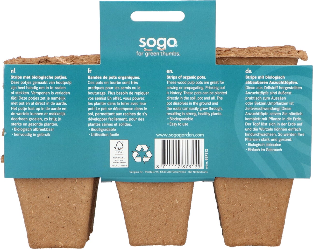 Sogo kweekpot 6 x 6 cm 6 stuks