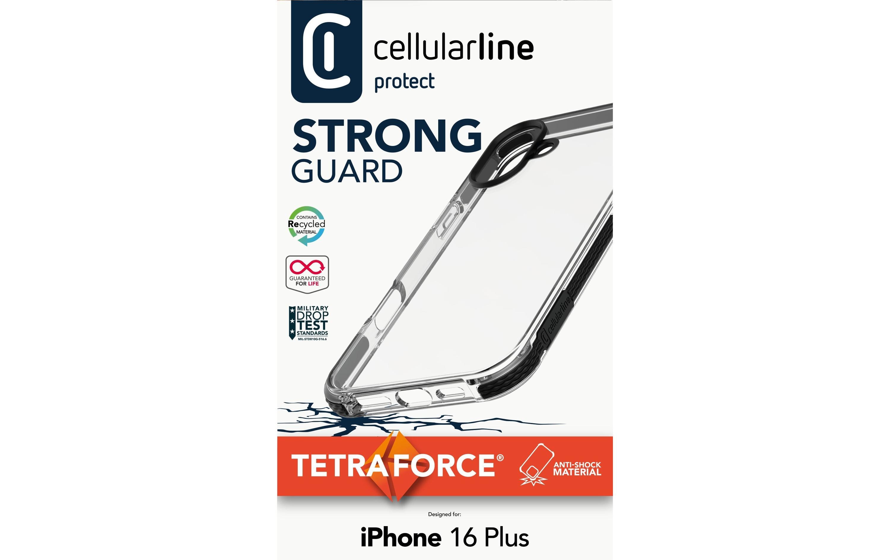 Back Cover Tetra iPhone 16 Plus TransparentFlexible, ultra-schützende Schutzhülle für das Apple iPhone 16 Plus