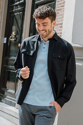 Suitable Jacket Shirt Donkerblauw 245-3 shirt jacket zip kopen
