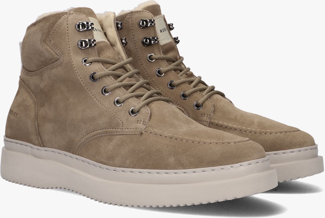 taupe nubikk hoge sneakers jonah polar fur