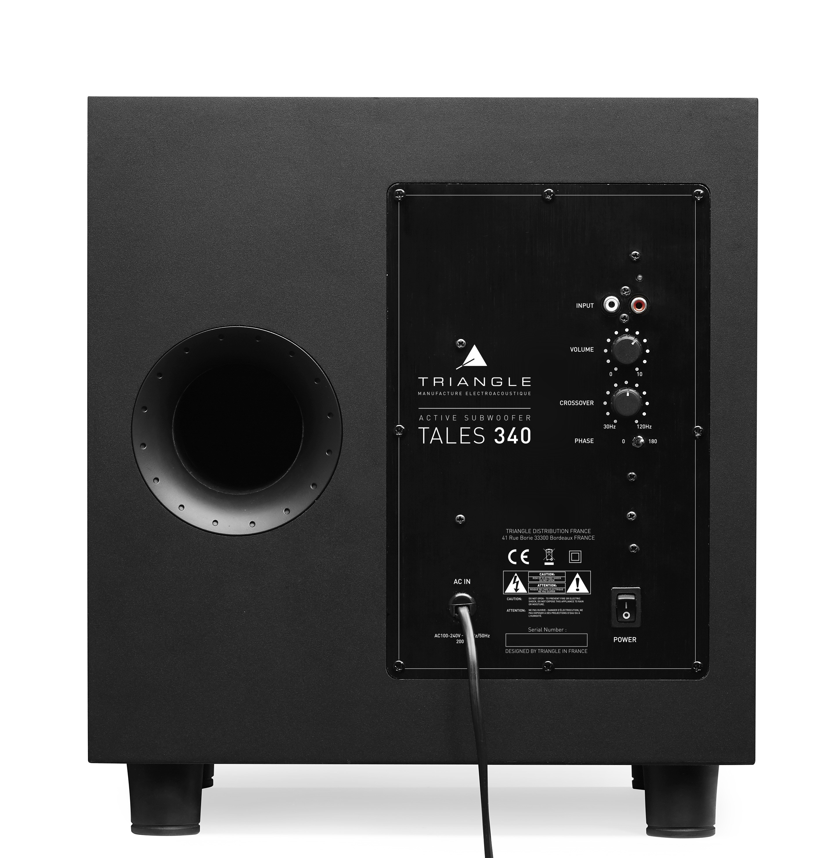 Caisson de grave TRIANGLE Tales 340 - Noir