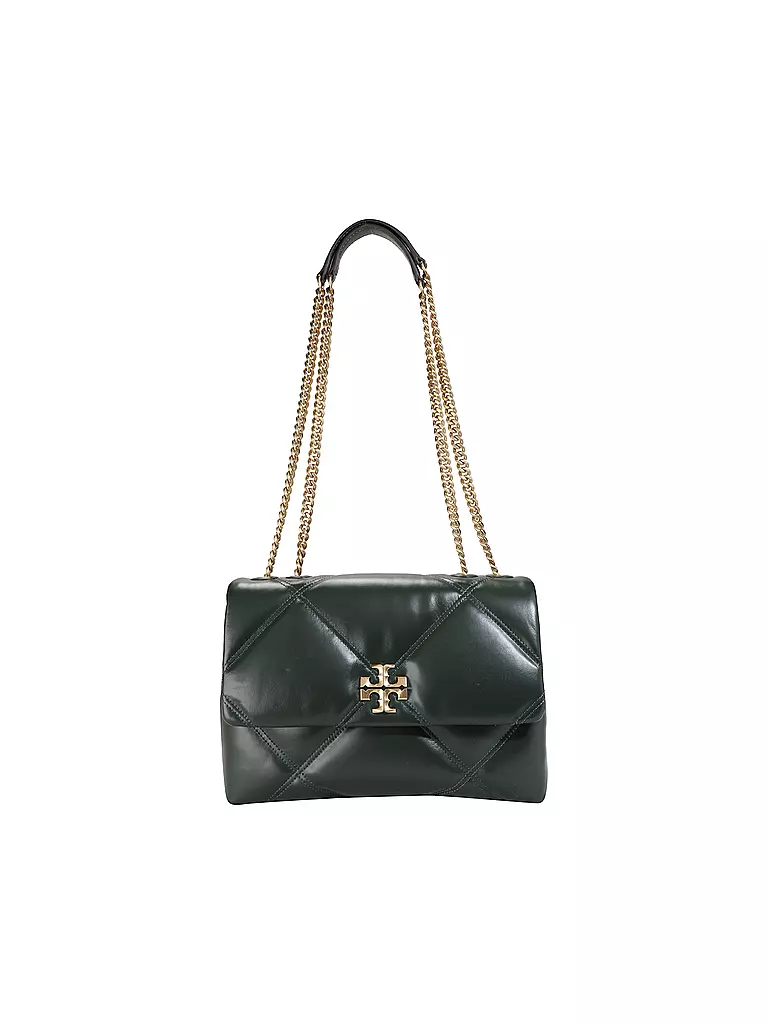 TORY BURCH Ledertasche - Umhängetasche KIRA DIAMOND grün