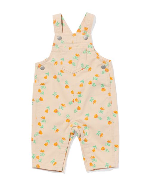 salopette fleurs pour bébé pêche