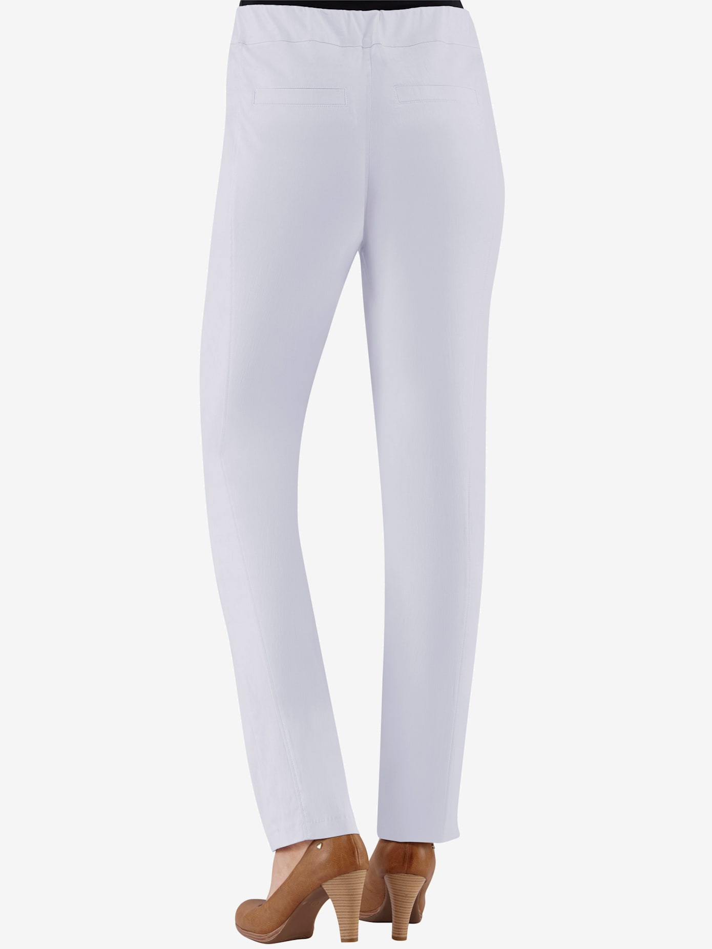 Pantalon classique uni avec ceinture élastique
