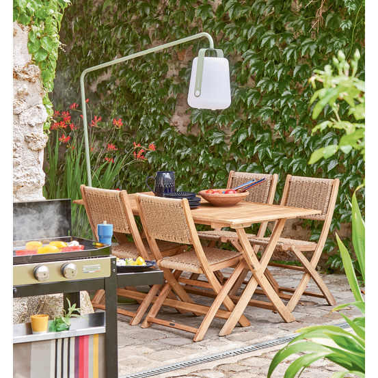 Chaise MAYA Falcon en acacia et résine - 50x56x85 cm