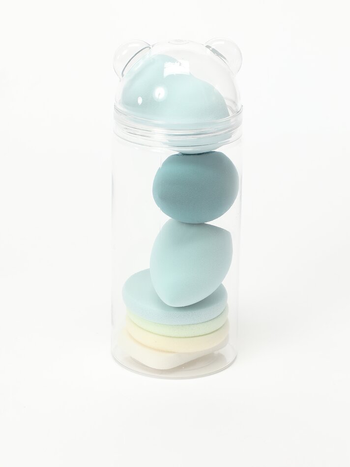 Conjunto de 7 esponjas de maquiagem sortidas - Azul