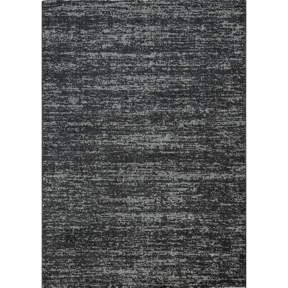 Relax Oslo - Laagpolig Effen Vloerkleed - Zwart - 140x200 CM