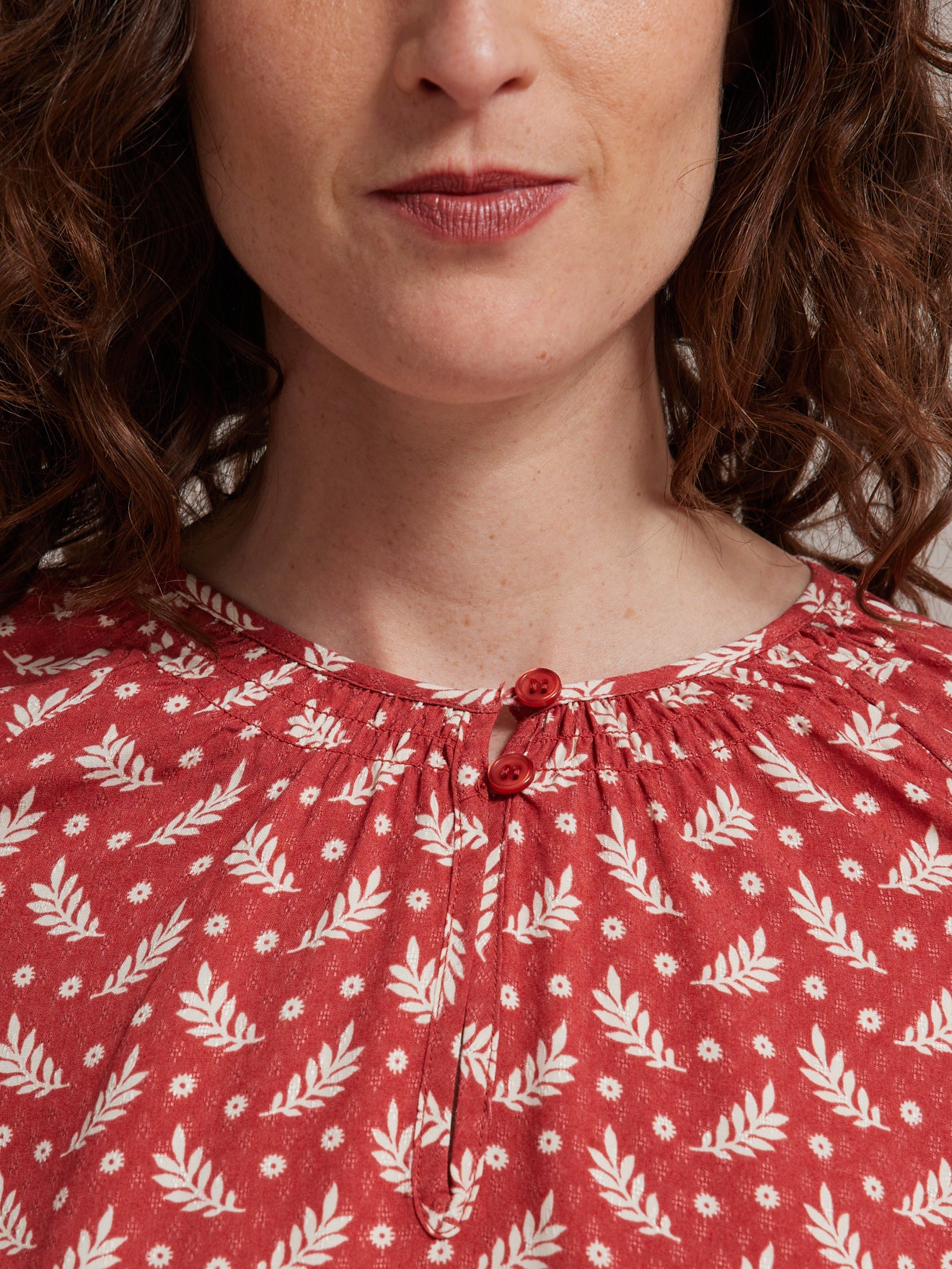 Blouse femme en viscose dobby imprimé Rebecca