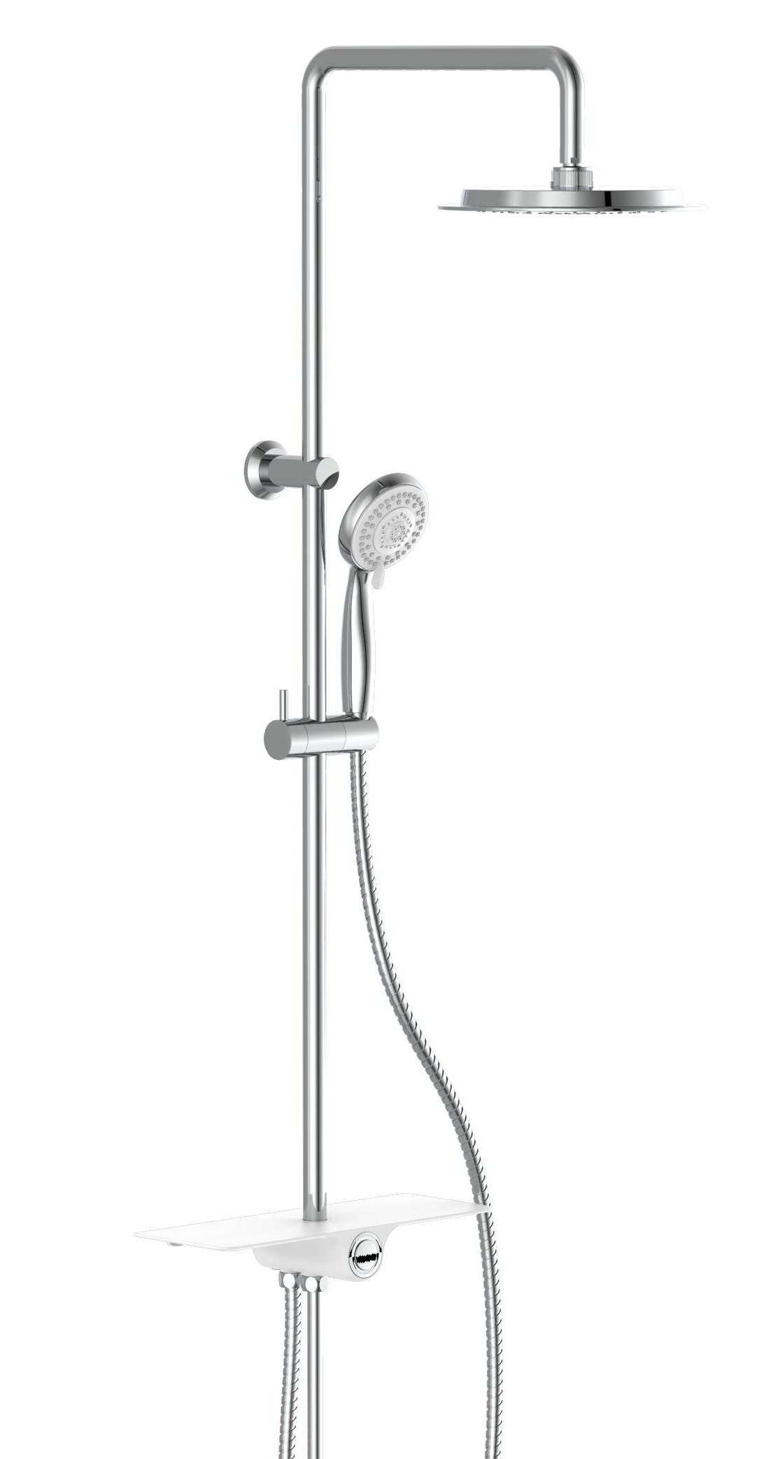 Schutte Aquastar douchesysteem chroom/wit