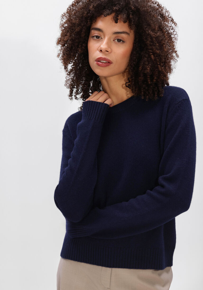 donkerblauwe lisa yang trui mable sweater