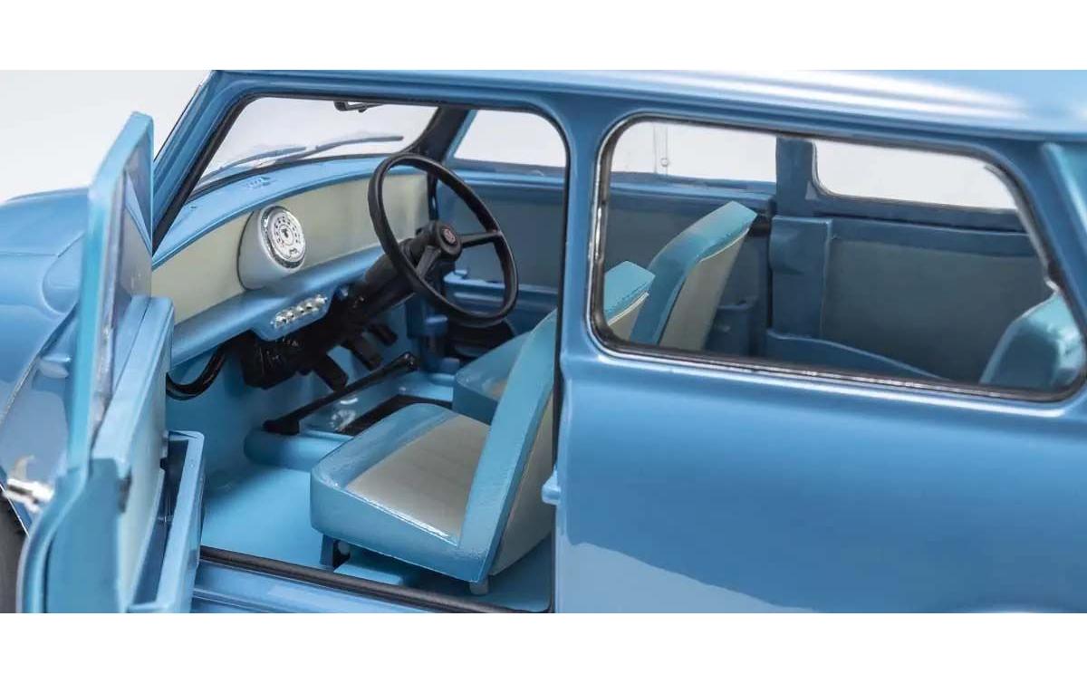 Morris Mini Minor Clipper Blau, 1:18<br>Detailgetreues Modellauto für Sammler im Massstab 1:18