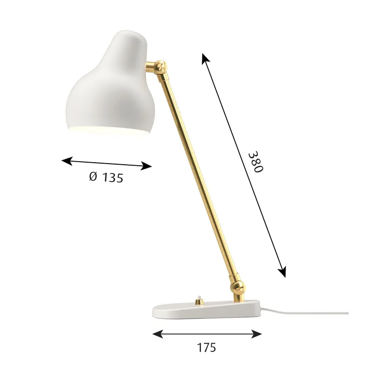 Louis Poulsen - VL 38 Tischleuchte LED, schwarz / Messing