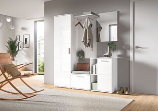 Schuhkommode Prego 55x79x39 cm weiß hochglanz