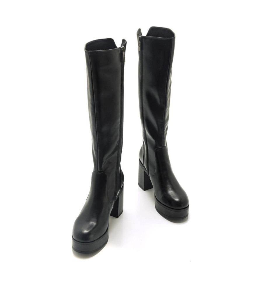 Botas Mustang anos 60 pretas - Salto de 9 cm -