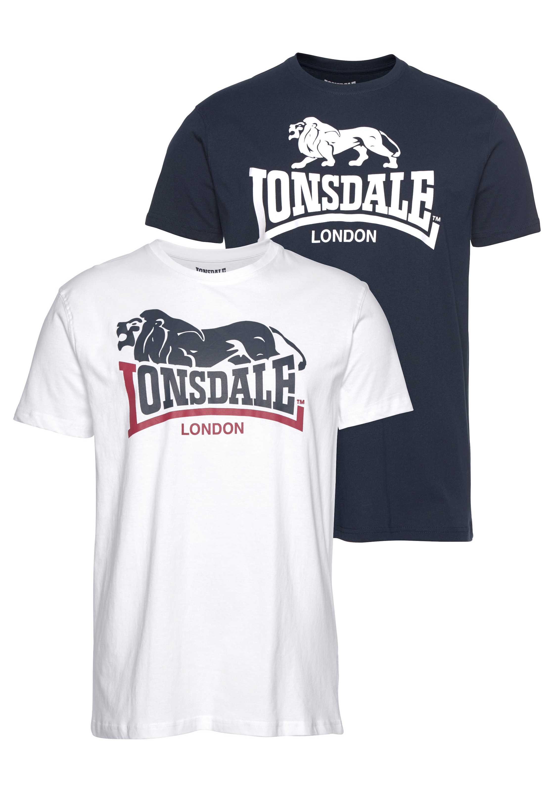 Lonsdale T-Shirt »LOSCOE«, 2 Stk. Doppelpack