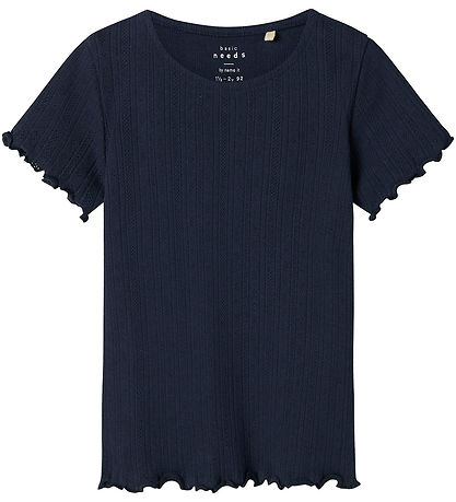 Name It T-Shirt - NmfVilke - Navy Blazer m. Lochmuster