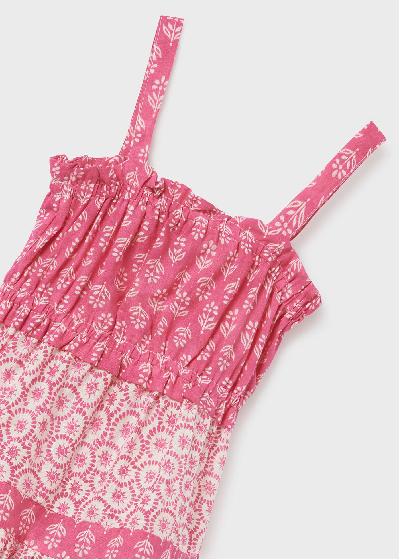Vestido de algodão estampado para meninas