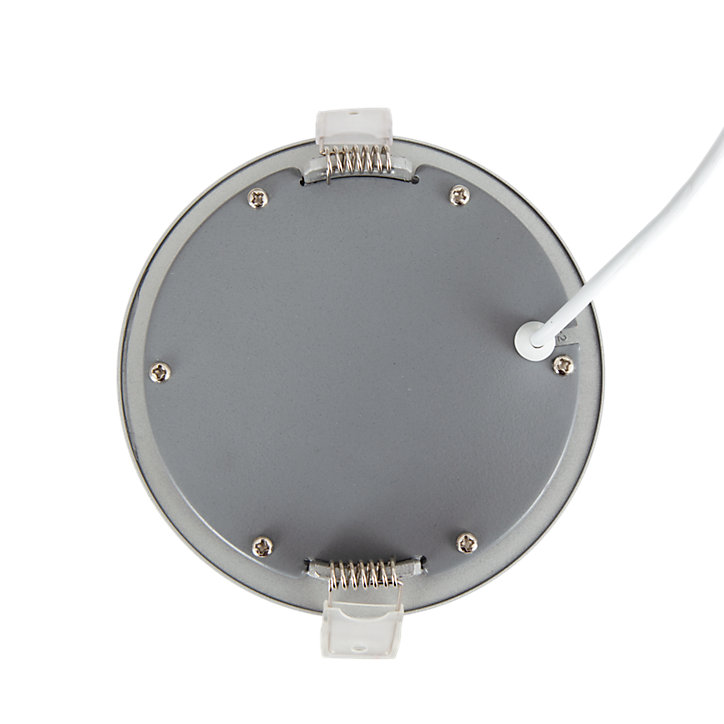 Spot encastrable Karluk LED intégrée variation de blancs IP65 850lm 10W Ø12xH.2,4cm argent GoodHome