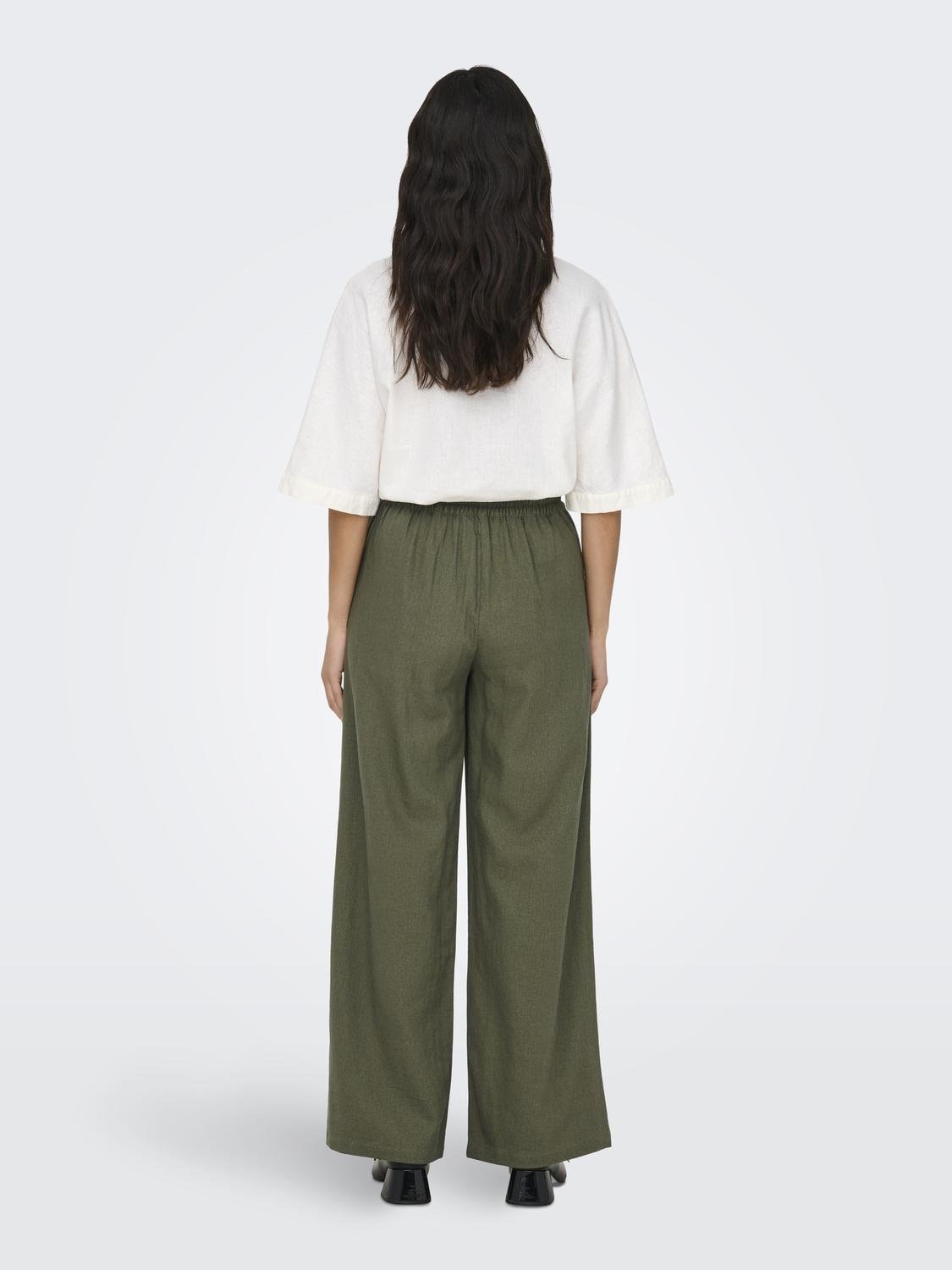 JDY Schlupfhose »JDYSAY LINEN HW WIDE PANT WVN NOOS«  Sommerhose mit Leinen