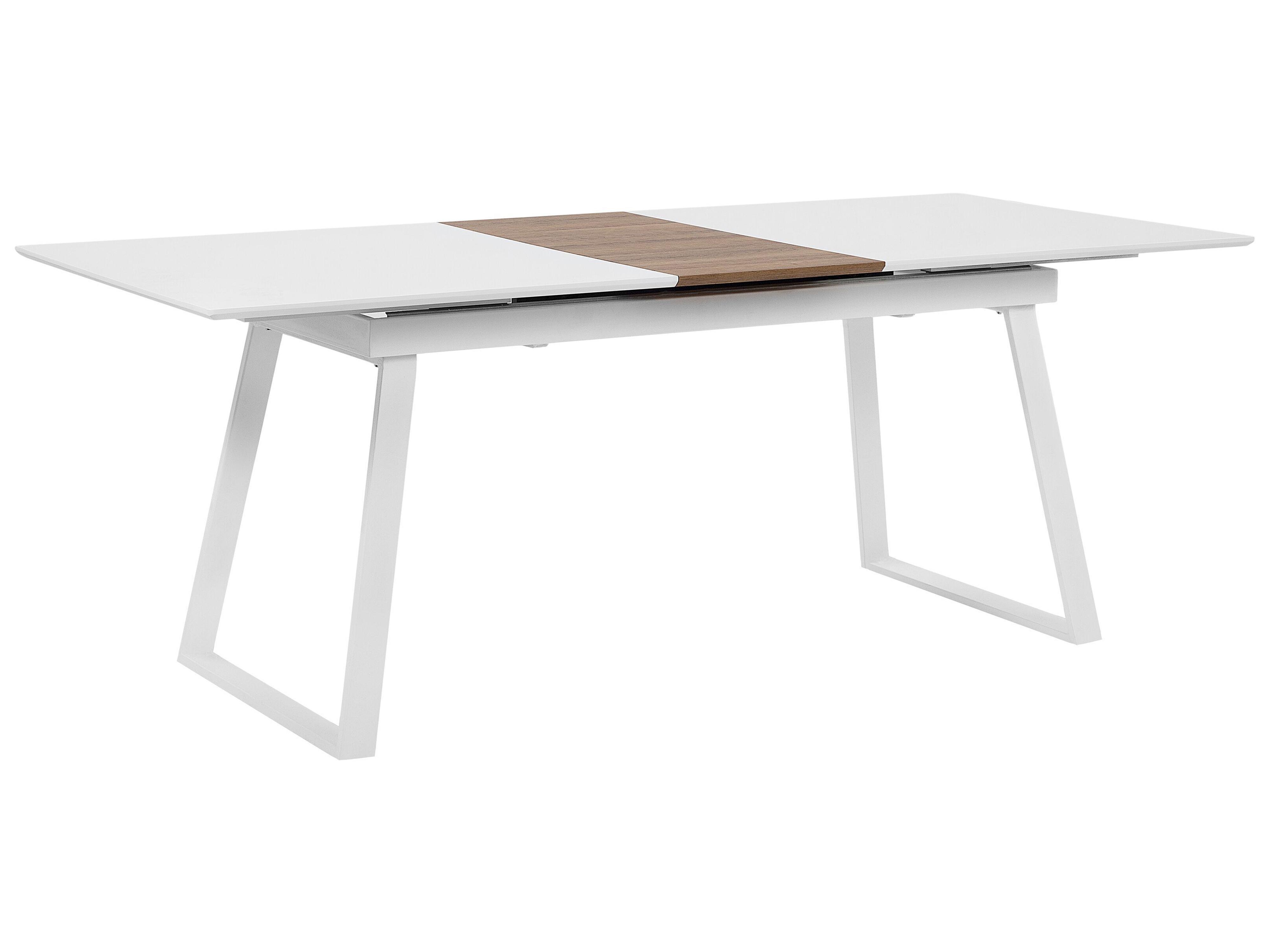 Eettafel uitschuifbaar KALUNA Wit 90 cm 160/200 cm