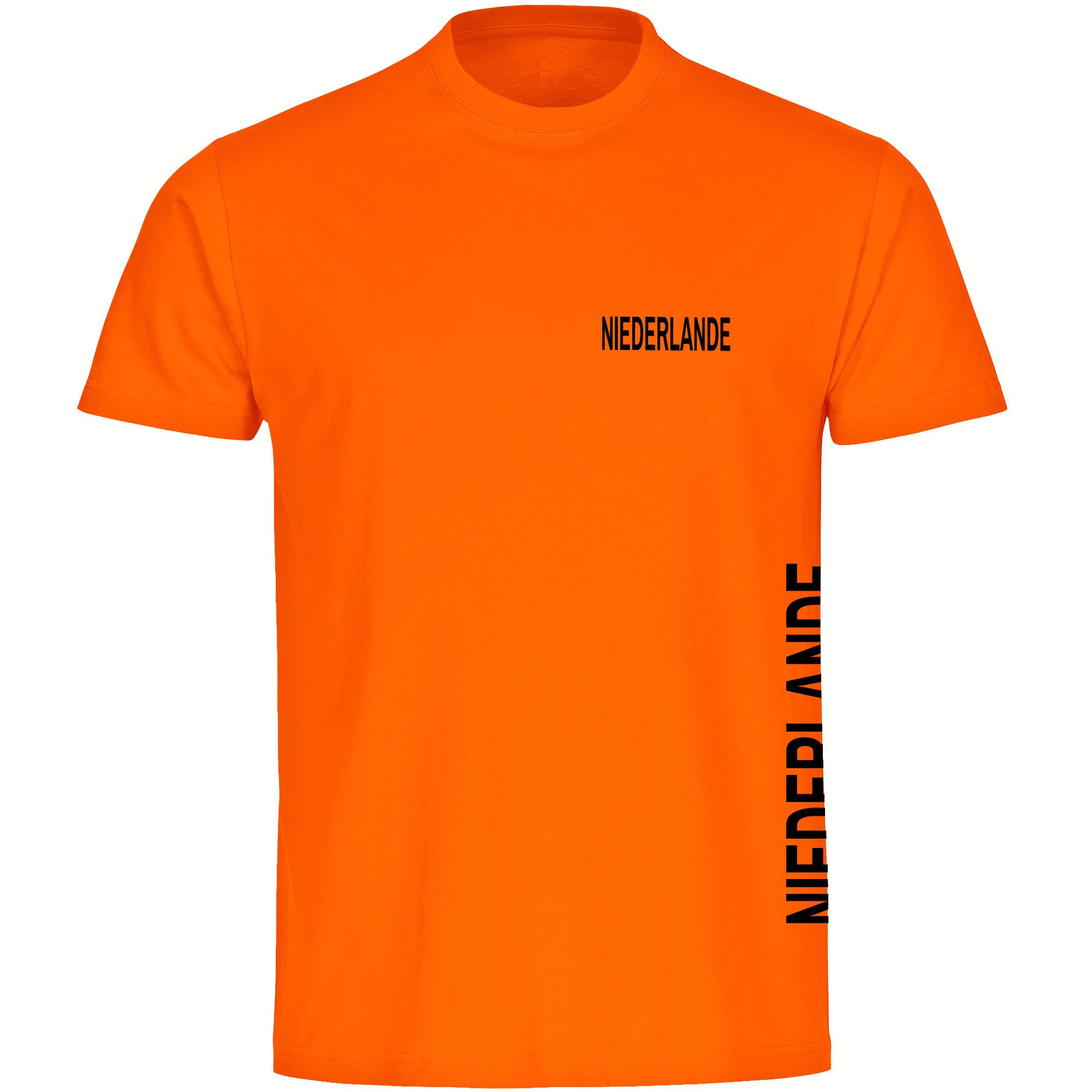 multifanshop® Herren T-Shirt - Niederlande - Brust & Seite - Druck schwarz