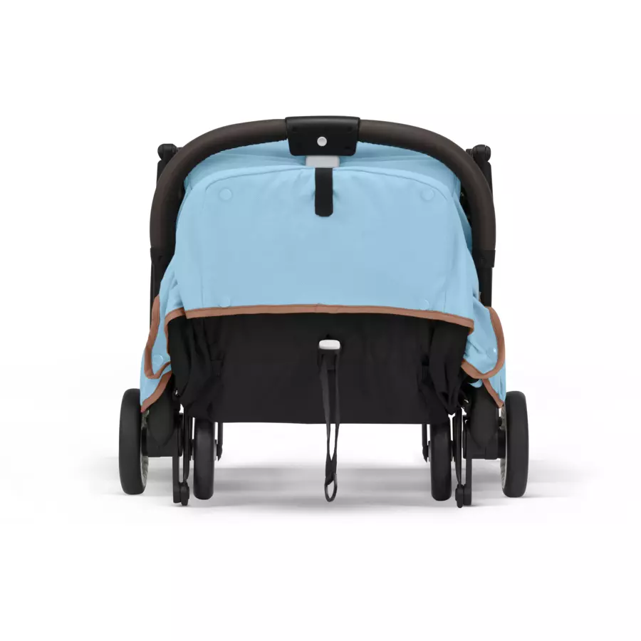 cybex GOLD Kinderwagen Orfeo Silver Beach Blue inklusive Babyschale Cloud G i-Size Moon Black mit Babyschale und Adapter