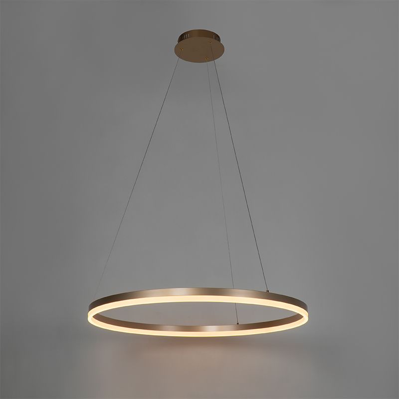 Design hanglamp goud 80 cm incl. LED 3-staps dimbaar - Anello
